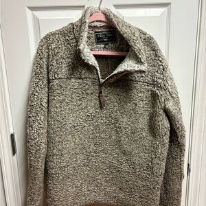 True Grit Men's Tan Zip-Up Sweater